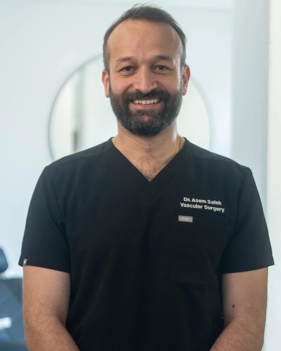 Dr. Asem Saleh, MD, MSc, FRCSC, vascular surgeon at Richmond Hill Vein Clinic